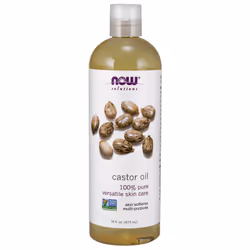 NOW Foods Castor, Olio, Setificante, Idratante, Nutriente, Pelle universale, 473 ml, Olio di ricino, Bottiglia