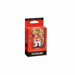 Lexmark N° 31, Rosso, Inchiostro a base di pigmento, 1 Cartridge