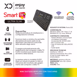 XD Enjoy Mini Tastiera Wireless Con Touchpad Ricaricabile - Vista aggiuntiva 6