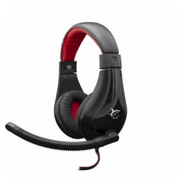 White Shark Serval Auricolare Cablato A Padiglione Gaming Nero, Rosso