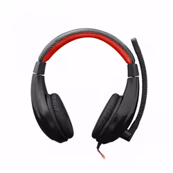 White Shark Serval Auricolare Cablato A Padiglione Gaming Nero, Rosso