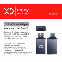 XD Enjoy USB to Type-C Adapter - Adattatore USB > Type-C - Vista aggiuntiva 2