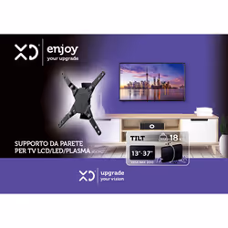 XD Enjoy XDCIM20T Supporto TV a parete 94 cm (37") Nero - Vista aggiuntiva 5