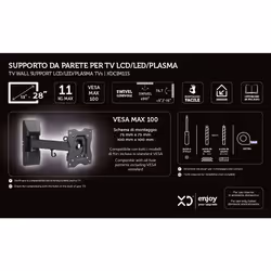 XD Enjoy XDCIM11S Supporto TV a parete 71,1 cm (28") Nero - Vista aggiuntiva 6