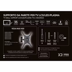 XD Enjoy XDCIM41S Supporto TV a parete 139,7 cm (55") Nero - Vista aggiuntiva 6