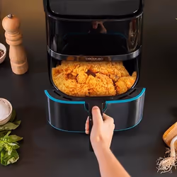 Cecotec Cecofry Full InoxBlack 5500 Pro Singolo 5,5 L Indipendente 1700 W Friggitrice ad aria calda Nero, Acciaio satinato - Vista aggiuntiva 5