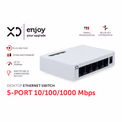 XD Enjoy XDTX55WHT switch di rete Gigabit Ethernet (10/100/1000) Bianco - Vista aggiuntiva 2