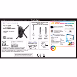 XD Enjoy XDCIM2343TLED Supporto TV a parete 101,6 cm (40") Nero - Vista aggiuntiva 6