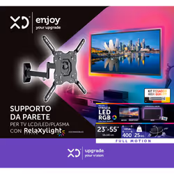 XD Enjoy XDCIM4433XLED Supporto TV a parete 139,7 cm (55") Nero - Vista aggiuntiva 4