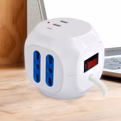 XD Enjoy XDSL1088 prolunghe e multiple 1,5 m 5 presa(e) AC Interno Blu, Bianco - Vista aggiuntiva 6