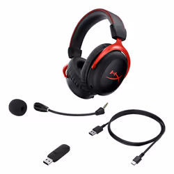 HyperX Cloud II Wireless Auricolare A Padiglione Gaming Nero, Rosso - Vista aggiuntiva 6