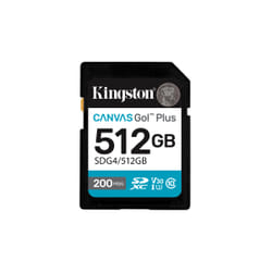 Kingston Technology 512 GB SDXC Canvas Go Plus Gen4 200MB/s C10 UHS-I U3 V30