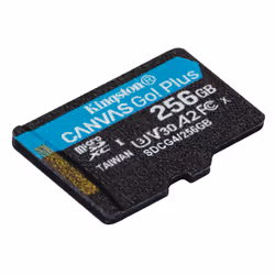 Kingston Technology 256 GB microSDXC Canvas Go Plus Gen4 200R A2 U3 Confezione singola senza ADP