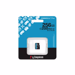 Kingston Technology 256 GB microSDXC Canvas Go Plus Gen4 200R A2 U3 Confezione singola senza ADP