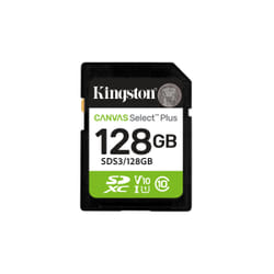Kingston Technology 128 GB SDXC Canvas Select Plus Gen3 150MB/s C10 UHS-I U1 V10