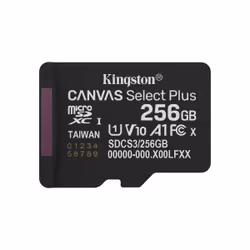 Kingston Technology 256GB microSDXC Canvas Select Plus Gen3 150MB/s A1 (Adattatore SD incluso)