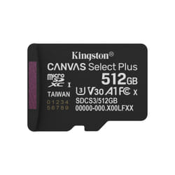 Kingston Technology 512GB micSDXC Canvas Select Plus Gen3 150R A1 (Adattatore SD non incluso)
