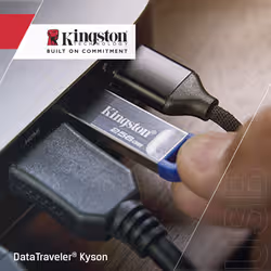 Kingston Technology DataTraveler 256GB ® Kyson 220 MB/s USB 3.2 Gen 1 in metallo - Vista aggiuntiva 5