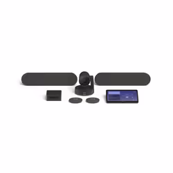 Logitech Tap Large Bundle – Microsoft Teams, Sistema di videoconferenza di gruppo, 4K Ultra HD, 60 fps, Nero