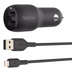 Belkin CARICABATTERIE DA AUTO CON DOPPIA PORTA USB-A 12W - Vista aggiuntiva 6