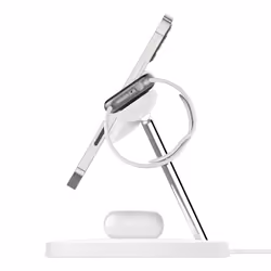 Belkin Supporto di Ricarica Wireless Magsafe 3 in 1 - Bianco - Vista aggiuntiva 4