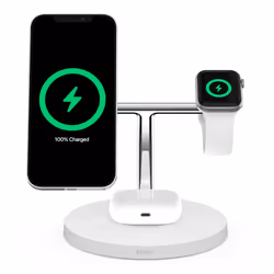 Belkin Supporto di Ricarica Wireless Magsafe 3 in 1 - Bianco - Vista aggiuntiva 6