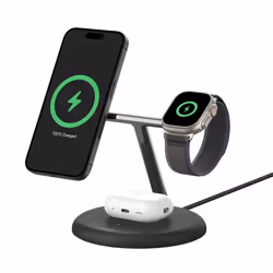 Belkin WIZ023VFBK Caricabatterie per dispositivi mobili Cuffie, Smartphone, Orologio intelligente Nero USB Carica wireless Interno - Vista aggiuntiva 4
