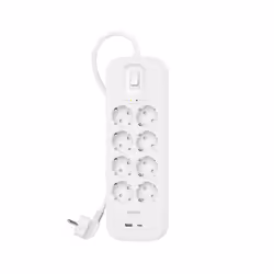 Belkin SRB003vf2M-V2, 900 J, 8 presa(e) AC, Tipo F, Tipo E, Bianco, 2 m