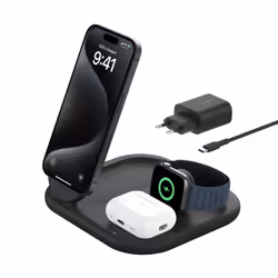 Belkin BoostCharge, Interno, USB, Carica wireless, 1,5 m, Nero