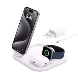 Belkin BoostCharge, Interno, USB, Carica wireless, 1,5 m, Bianco