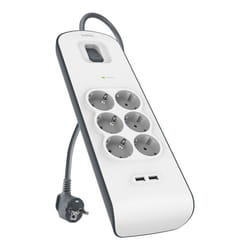 Belkin BSV604VF2M-V2 protezione da sovraccarico Grigio, Bianco 6 presa(e) AC