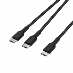 Belkin CAC004HQ1.5MBK cavo USB USB 2.0 1,5 m USB C 2 x USB C Nero - Vista aggiuntiva 3
