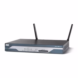 Cisco 1812, Collegamento ethernet LAN, Nero, Blu, Acciaio inox