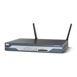 Cisco 1812 router wireless Fast Ethernet Nero, Blu, Acciaio inox