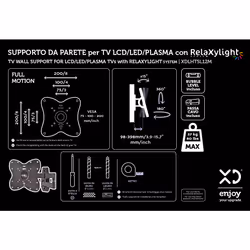XD Enjoy XDLHTSL12M Supporto TV a parete 109,2 cm (43") Nero - Vista aggiuntiva 4