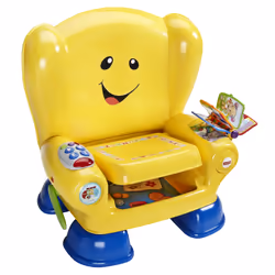Fisher-Price Infant Poltroncina di Cagnolino, 1 anno/i, Sonoro, Batterie richieste, Stilo AA, Blu, Giallo