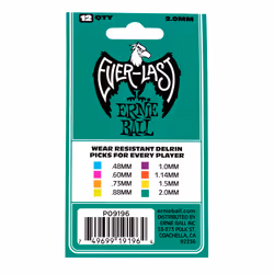 Ernie Ball P09196 plettro 12 pz Delrin Verde - Vista aggiuntiva 3
