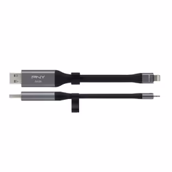 PNY Duo-Link 3.0 unità flash USB 64 GB USB Type-A / Lightning 3.2 Gen 1 (3.1 Gen 1) Grigio - Vista aggiuntiva 3