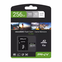 PNY P-SDU256V32100PRO-GE memoria flash 256 GB MicroSDXC UHS-I Classe 10 - Vista aggiuntiva 4