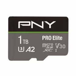 PNY Pro Elite, 1 TB, MicroSDXC, Classe 10, UHS-I, 100 MB/s, 90 MB/s