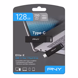 PNY Elite-X unità flash USB 128 GB USB tipo-C 3.2 Gen 1 (3.1 Gen 1) Nero - Vista aggiuntiva 6