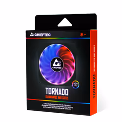 Chieftec CF-1225RGB sistema di raffreddamento per computer Case per computer Ventilatore 12 cm Nero - Vista aggiuntiva 6