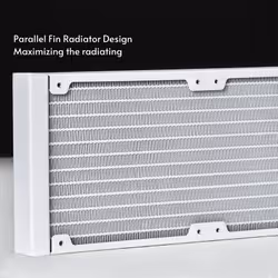 Chieftec ICEBERG 240-RGB-W Case per computer Raffreddatore di liquidi tutto in uno 12 cm Bianco - Vista aggiuntiva 5