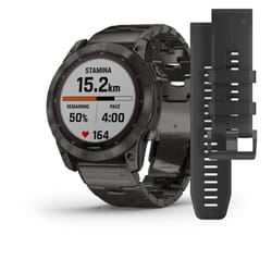 Garmin fenix 7X 3,56 cm (1.4") MIP 51 mm Digitale 280 x 280 Pixel Touch screen Nero, Titanio Wi-Fi GPS (satellitare)