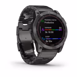Garmin fenix 7X 3,56 cm (1.4") MIP 51 mm Digitale 280 x 280 Pixel Touch screen Nero, Titanio Wi-Fi GPS (satellitare)