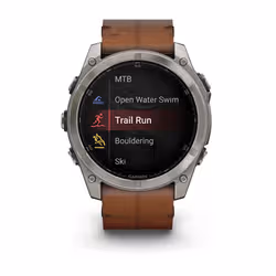 Garmin Fenix 8 3,56 cm (1.4") AMOLED 51 mm Digitale 454 x 454 Pixel Touch screen Titanio Wi-Fi GPS (satellitare) - Vista aggiuntiva 2