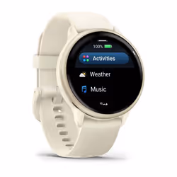 Garmin vívoactive 6 3,05 cm (1.2") AMOLED 42 mm Digitale 390 x 390 Pixel Touch screen Bianco Wi-Fi GPS (satellitare)