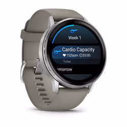 Garmin Venu 4 3,56 cm (1.4") AMOLED 45 mm Digitale 454 x 454 Pixel Touch screen Argento Wi-Fi GPS (satellitare) - Vista aggiuntiva 3