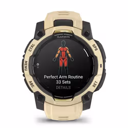 Garmin Instinct 3 AMOLED 3,05 cm (1.2") 45 mm Digitale 390 x 390 Pixel Touch screen Beige, Grigio GPS (satellitare) - Vista aggiuntiva 7