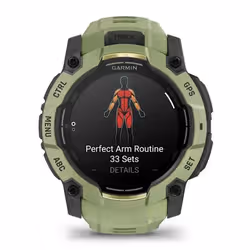 Garmin Instinct 3 AMOLED 3,3 cm (1.3") 50 mm Digitale 416 x 416 Pixel Touch screen Verde, Grigio GPS (satellitare) - Vista aggiuntiva 7